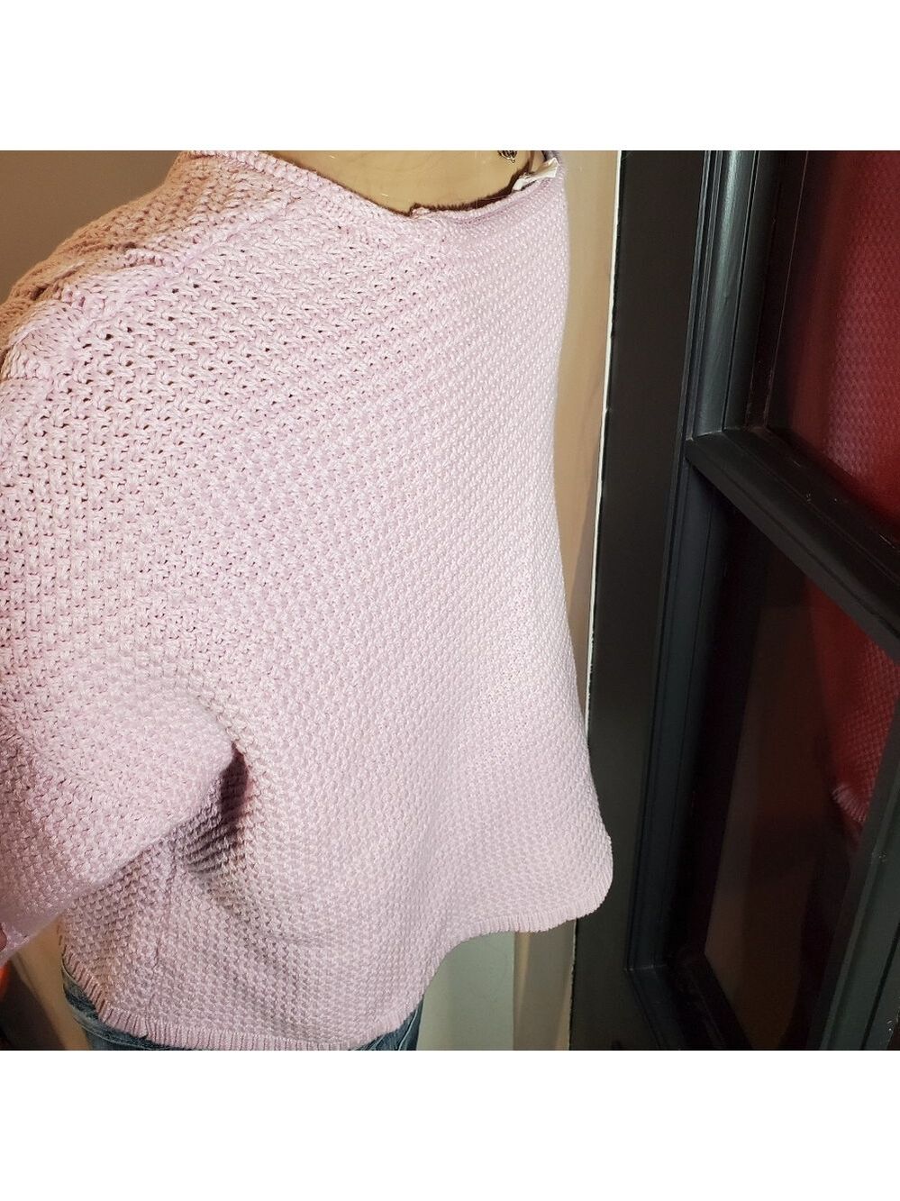 Garage Cropped Braid Crochet Sweater - Picture 4 of 6